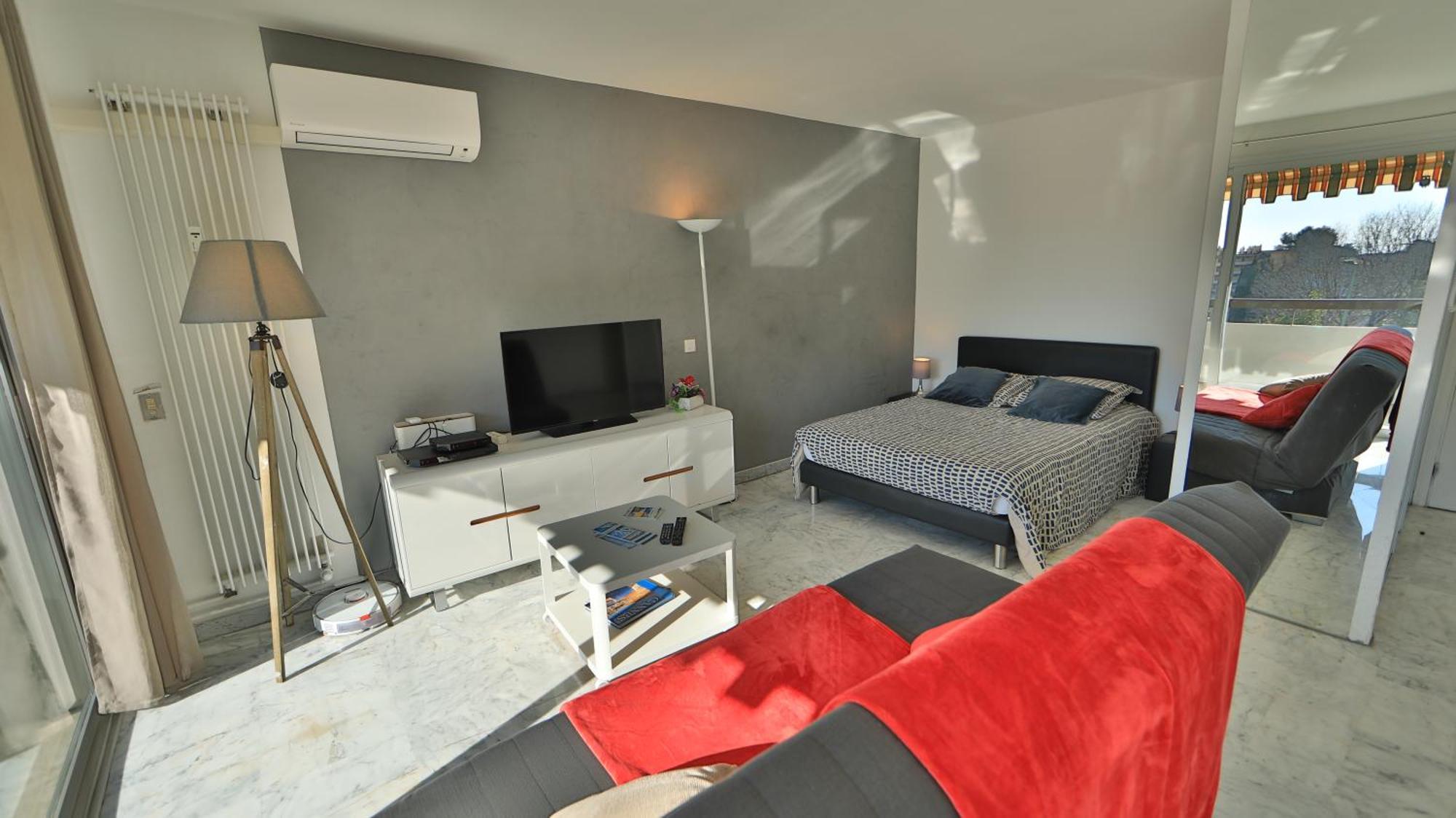 Studio Parking Fibre Piscine Clim Le Cannet Luaran gambar